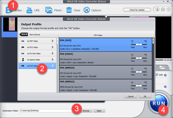 Convert Video for PS4