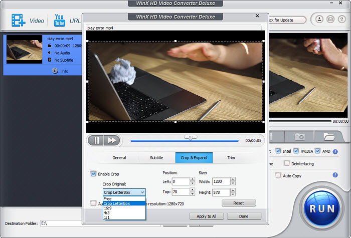Convert Video Aspect Ratio from 4:3 to 16:9