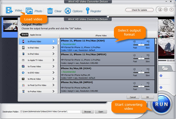 Convert M2TS video for playback on iPhone