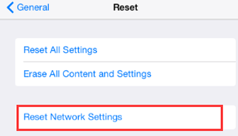 Reset Instagram Network Settings