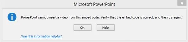 powerpoint video not playing