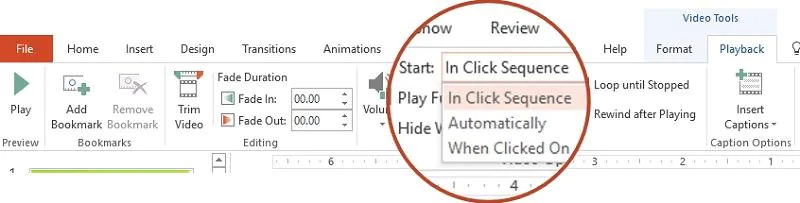 change powerpoint playback settings