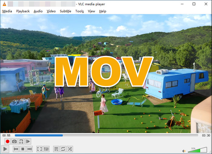 Play MOV with VLC