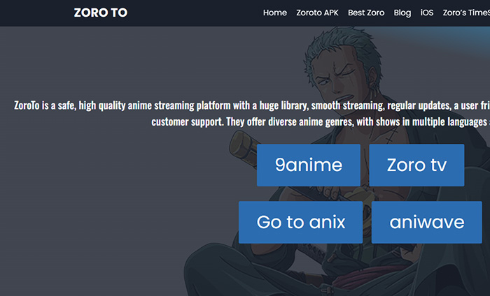 Aniwatch Alternatives - Zoro.to