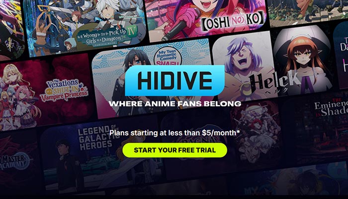 AnimeWatch Alternatives - HIDIVE