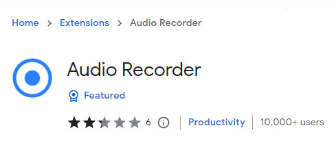 audio recorder extension