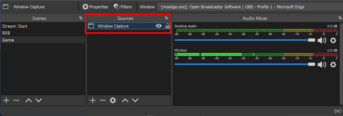 Check capture source