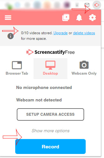 best free video recorder - screencastify