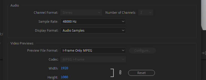 change video frame size in Premiere Pro