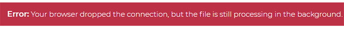 Clideo error message