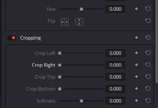 DaVinci Resolve Crop Feature