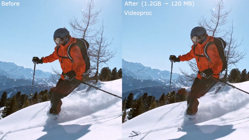 free video compression software Videoproc test result