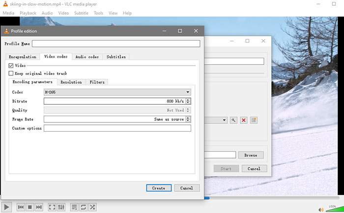 Free video compression software - VLC