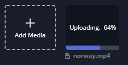 Upload video to Kapwing