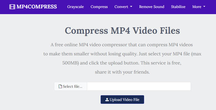 compress MP4 online free MP4Compress