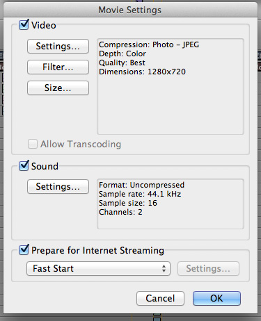 Resize video with QuickTime player pro