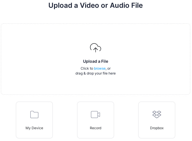 Upload video to Veed.io