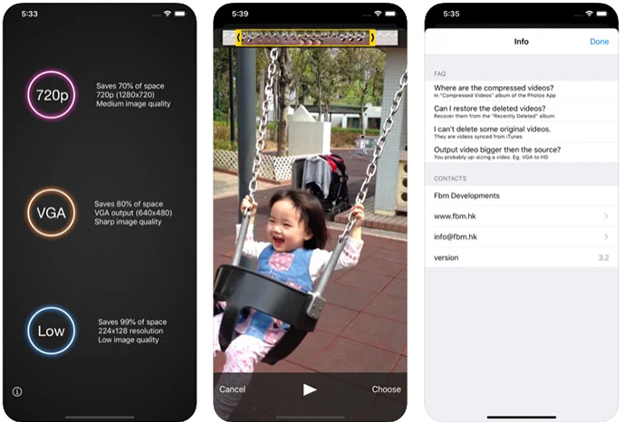 Video Compressor App for iPhone iPad