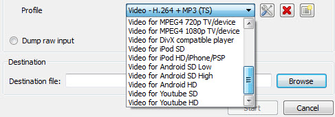 VLC SD/HD Profiles