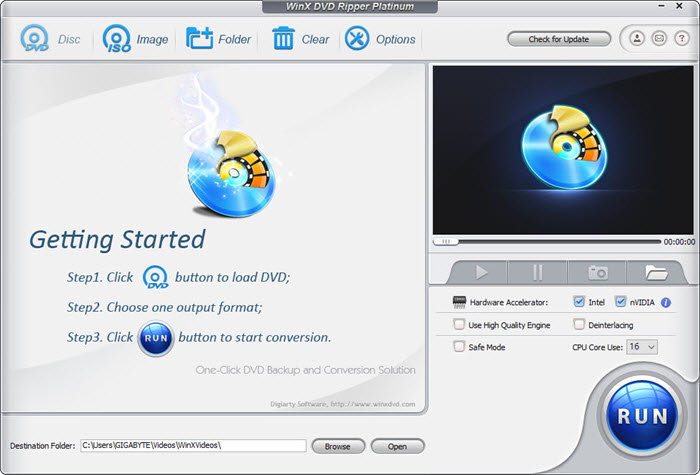 Run WinX DVD Ripper