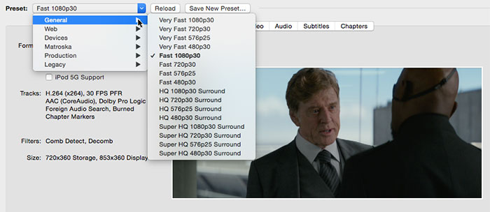 choose Preset