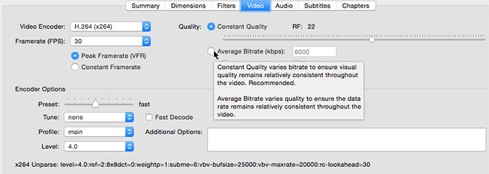 adjust DVD to MP4 ripping handbrake