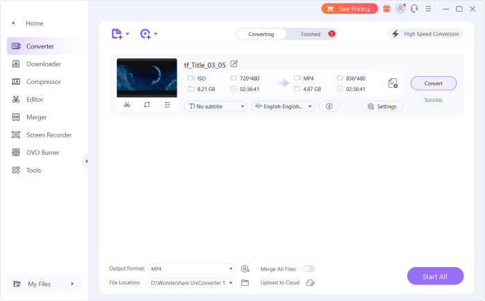 uniconverter interface
