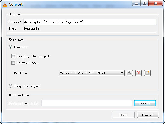 DVD to MP4 converter - VLC