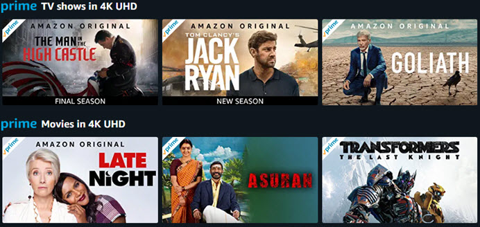 Prime Video 4K Movies List