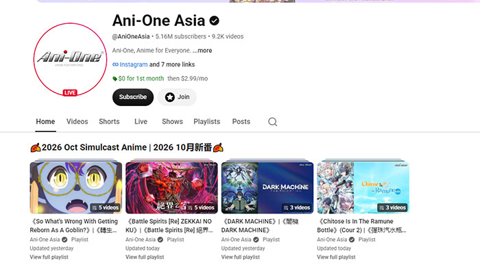 9Anime Alternative Ani-One Asia