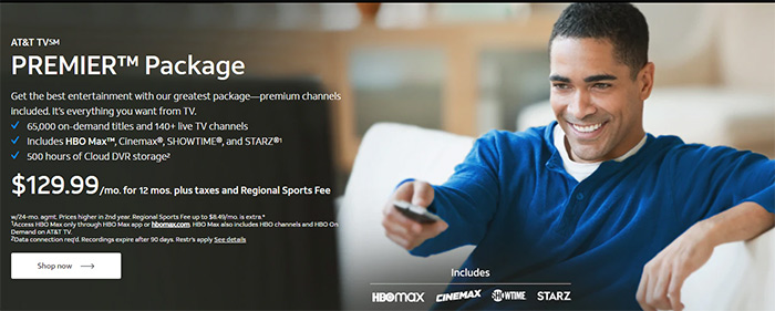 AT&T TV package