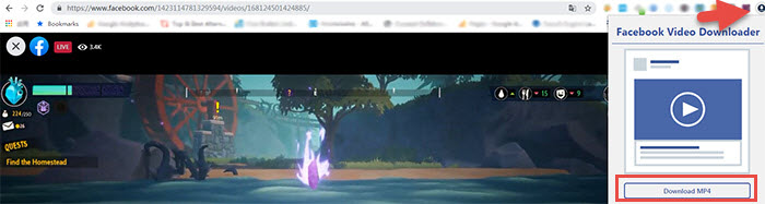 Chrome extension - Facebook video downloader