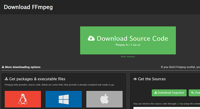 youtube dl download FFmpeg
