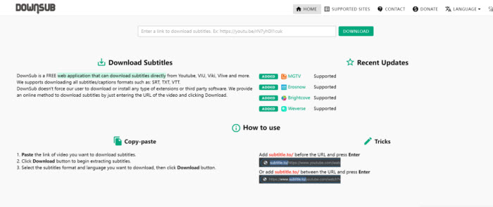 subtitle download site - downsub