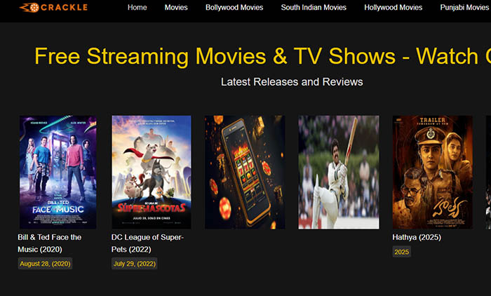 Crackle free TV and movies