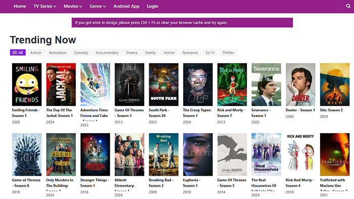 Project Free TV streaming and episode calendar