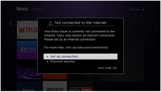 Hulu network error on roku