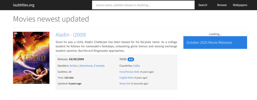 subtitle downloader - isubtitles