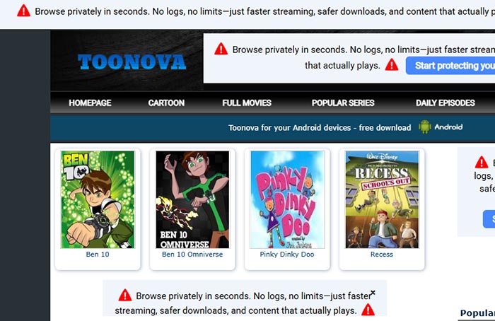 toonova cartoon streaming alternative
