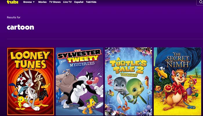 tubi cartoon streaming alternative