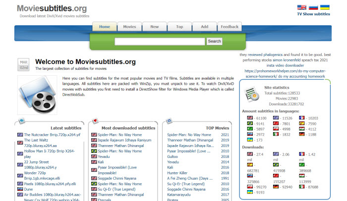 subtitle download site - movie subtitles