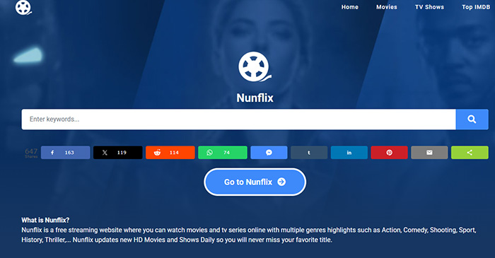 Nunflix Primewire alternative site