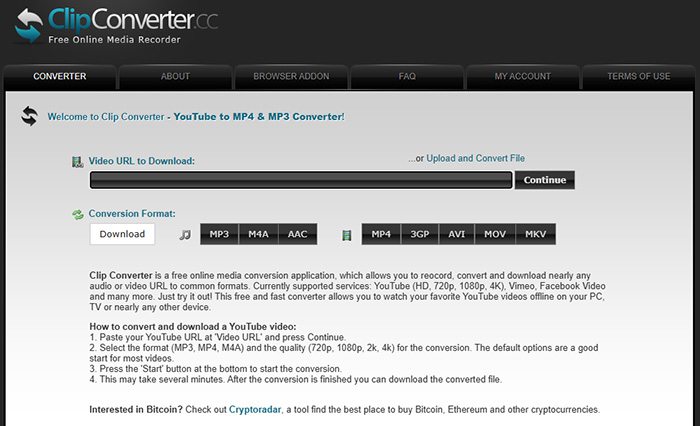 Save Video from URL ClipConverter