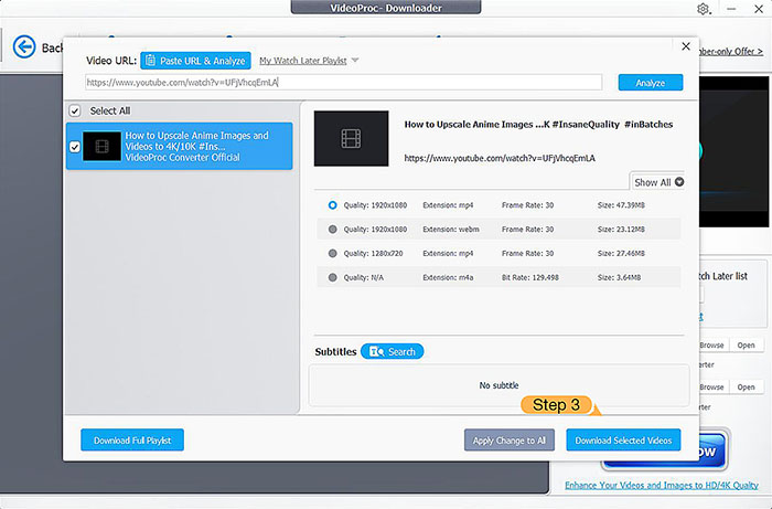 Save Video from URL VideoProc