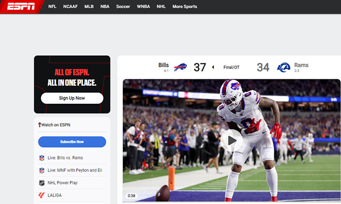 Sites like StreamEast ESPN
