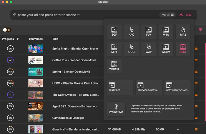 stacher yt-dlp gui clipgrab alternative