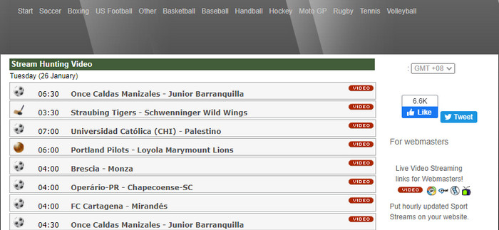 Free stream sports on Streamhunter