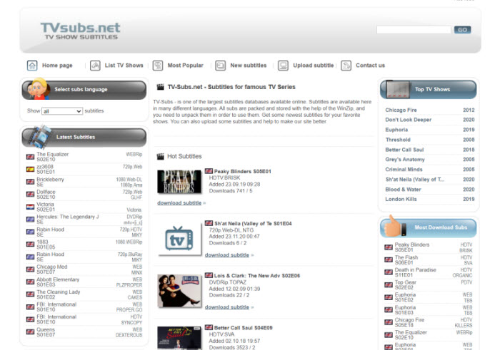 subtitle download site - tvsubs