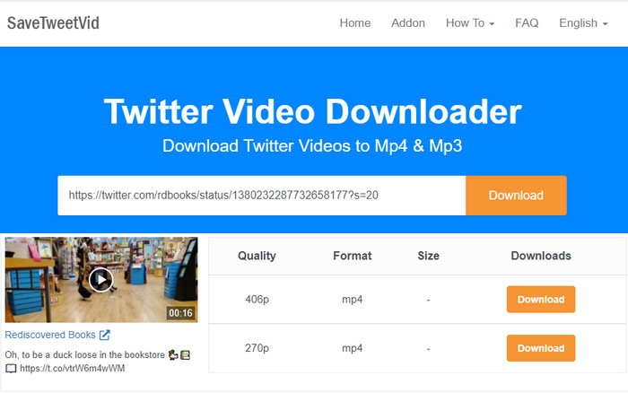 download twitter video to mp3