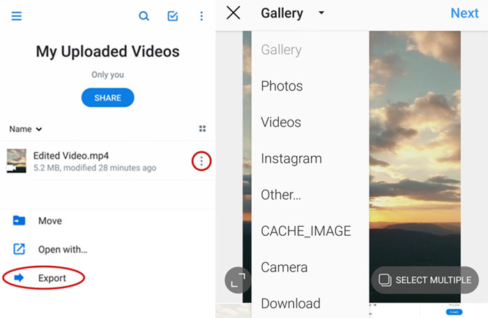 Upload video to Instagram from PC